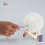 Moon Lamp with 3-Color Dimmable Tap Control | Rechargeable Lunar Night Light - Image 3